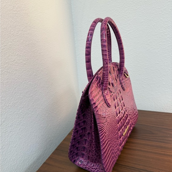 Brahmin Dewberry Croc-Embossed Satchel - Picture 2 of 5